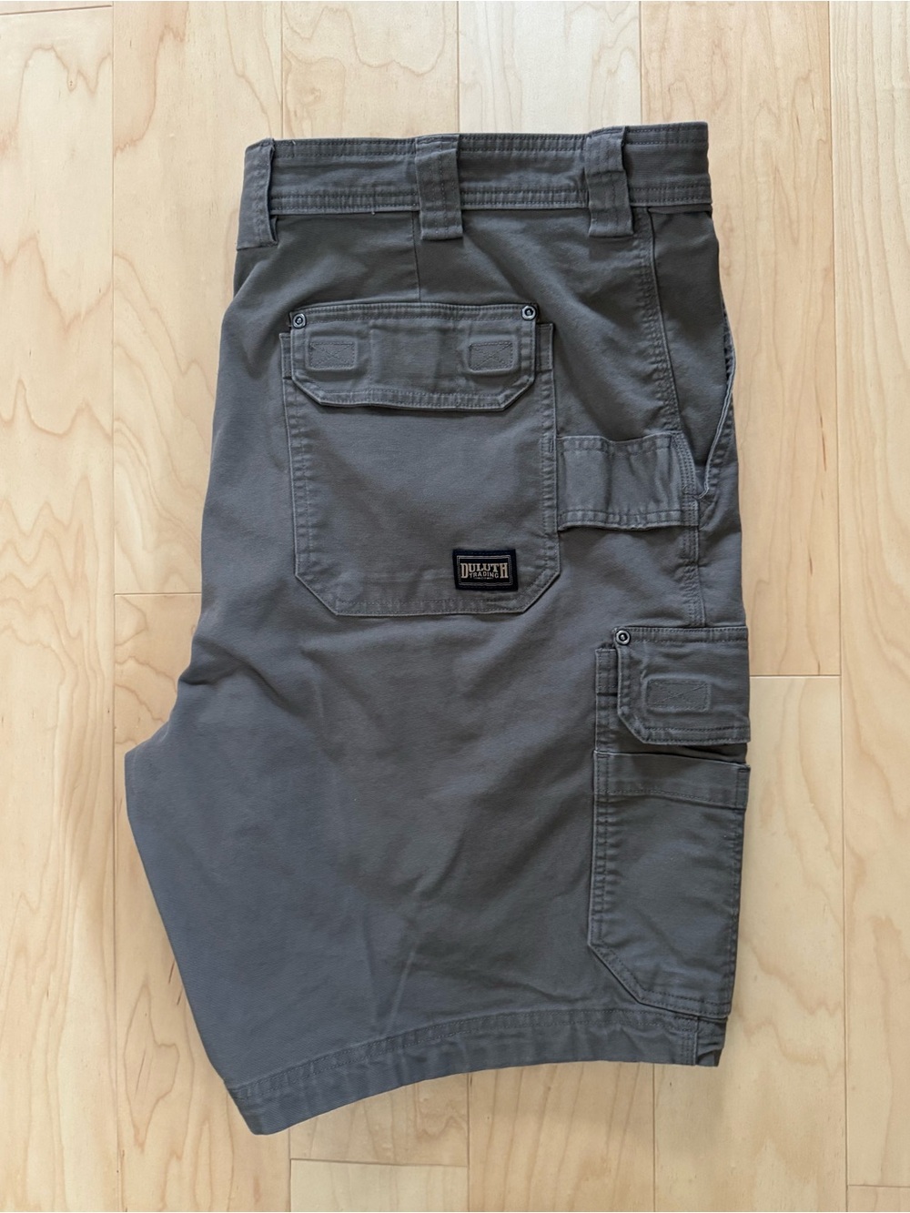 Duluth Men’s 44 DuluthFlex Fire Hose Brown Canvas Spandex Shorts 13" Inseam - Picture 3 of 6